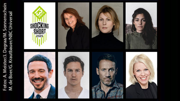 Die Jury für die 13th Street Shocking Short Awards 2020 steht: Caroline Link, Franziska Weisz, Nilam Farooq, Oliver Berben, Tim Oliver Schultz, Wotan Wilke Möhring und Karin Schrader küren die Preisträger am 3. Juli. (Fotos: A. Meister/J. Degraa/M. Sonnenschein/M. de Boer/G. Krautbauer/NBCUniversal)