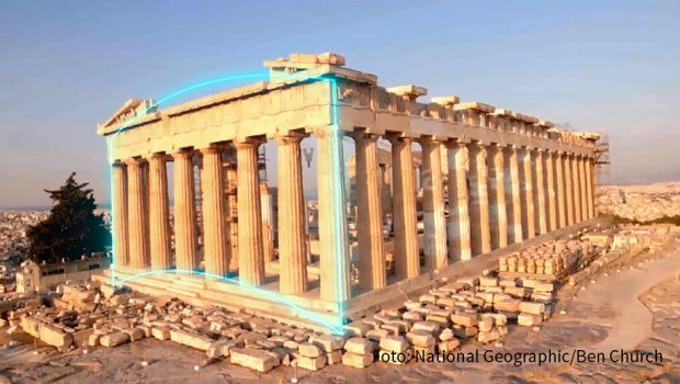 Die zweite Staffel der Serie „Europa von oben“ startet am Sonntag in deutscher Erstausstrahlung beim Doku-Sender National Geographic. Zu sehen sind Bauwerke und Naturräume u.a. in Griechenland, Schweden und Frankreich. (Foto: National Geographic/Ben Church)