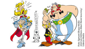 Der Egmont Ehapa-Verlag hebt einen verschollenen Schatz: ein bislang als offizielles Comicalbum unveröffentlichtes Asterix-Abenteuer aus der Feder von René Goscinny und Albert Uderzo. „Der goldene Hinkelstein“ gibt’s in gedruckter Form und als Hörspiel zum Download. (Foto: Egmont Ehapa Media/2020 Les Éditions Albert René Goscinny/Uderzo Media)