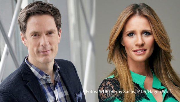 Einsatz für die gute Sache: Mareile Höppner und Sven Lorig werden an der Seite von José Carreras die 26. José Carreras Gala moderieren. Die Charity-Veranstaltung wird am 10. Dezember im MDR-Fernsehen ausgestrahlt. Aufgrund der Corona-Pandemie wird sie diesmal als Live-TV-Ereignis, aber ohne Zuschauer über die Bühne gehen. (Foto: WDR/Herby Sachs, MDR/Hagen Wolf)