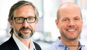 Coach Dirk Schulte vom Elementar-Institut und Axel Gundolf, ehemaliger TV-Chef der Fox Networks Group, wagen sich mit ihrer Podcast-Reihe ins Ungewisse. Für Corona-Zeiten ist ihr Ansatz wie geschaffen. Die beiden sind sicher: „Mit der Haltung der Improvisation gehen Menschen und Organisationen aufmerksamer, kreativer und produktiver mit dem Unvorhersehbaren um.“ (Foto: Elementar-Institut)