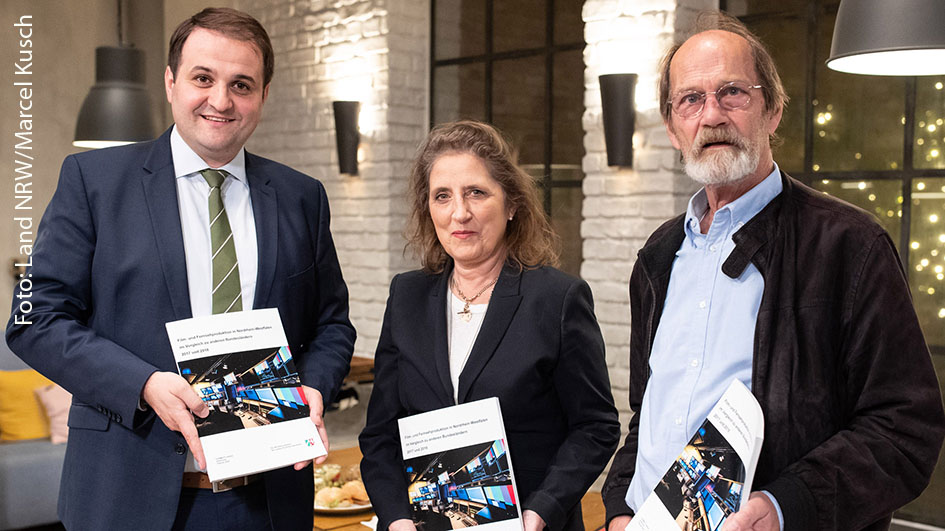 Alle zwei Jahre legt das Formatt-Institut Ergebnisse seiner Langzeitstudie zur Film- und Fernsehproduktion in Deutschland vor. Die heute veröffentlichte Betrachtung für 2017 und 2018 bestätigt die Spitzenposition des TV-Standorts Nordrhein-Westfalen. (Foto: Land NRW/Marcel Kusch)