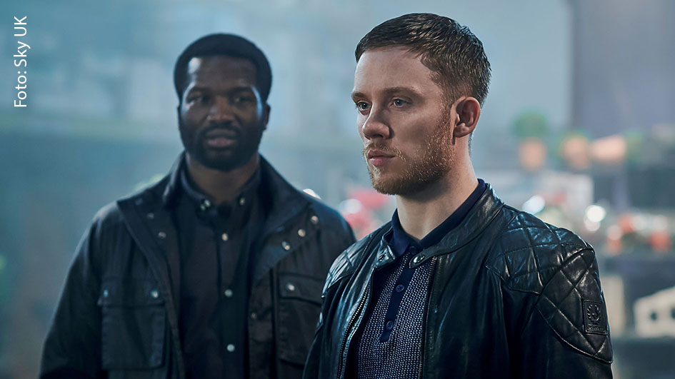 Die britische Thriller-Serie „Gangs of London“ startet heute bei Sky Atlantic HD in Deutschland. In Hauptrollen sind u.a. Sope Dirisu und Joe Cole zu sehen. (Foto: Sky UK)
