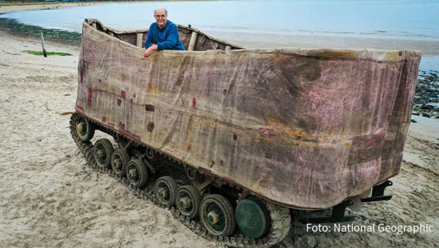 Die Folgen des zweiten Weltkrieges sind in vielen Regionen Europas immer noch zu sehen. Die Serie „Zweiter Weltkrieg: Geschichte von oben“ des Doku-Senders National Geographic zeigt ab heute einige bekannte Schauplätze des Zweiten Weltkriegs aus der Vogelperspektive. (Foto: National Geographic)