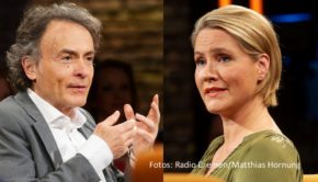 Trotz Sommerpause gibt’s am 26. Juli eine Ausgabe der Radio Bremen-Talkshow „3nach9“. In dem Special „3nach9 – das Beste!“ präsentieren die Gastgeber Giovanni di Lorenzo und Judith Rakers Highlight-Clips mit u.a. Mario Adorf, Sarah Connor, Torsten Sträter und Anne-Sophie Mutter. (Fotos: Radio Bremen/Matthias Hornung)