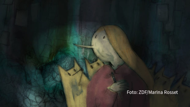 Vom 26. April bis 1. Mai finden die Internationalen Kurzfilmtage Oberhausen statt. Im Anschluss zeigt 3sat am 6. Mai eine Kurzfilmnacht mit vier Wettbewerbsbeiträgen. Zu sehen ist u.a. „Die Fuchskönigin“ von Marina Rosset. (Foto: ZDF/Marina Rosset)