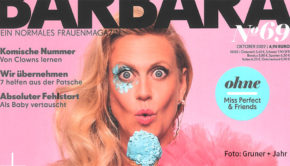 In der am heutigen 1. September erscheinenden neuen Ausgabe der Zeitschrift „BARBARA“ spricht Editor at Large Barbara Schöneberger mit Schlager-Legende Mary Roos. Dem Thema des Heftes entsprechend geht es u.a. um Missgeschicke. (Foto: Gruner + Jahr)