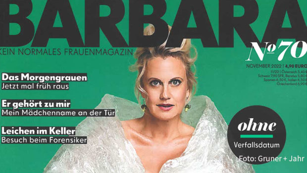 Barbara Schönebergers bei Gruner + Jahr erscheinendes Magazin „BARBARA“ belebt jetzt seit mittlerweile sieben Jahren den deutschen Zeitschriftenmarkt. In der 70. Ausgabe gibt’s nun ein Interview mit dem bekannten Rechtsmediziner und Autor Michael Tsokos. (Foto: Gruner + Jahr)
