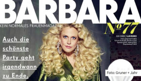 Heute liegt die letzte Ausgabe der Zeitschrift „BARBARA“ am Kiosk. Unter dem Motto „Feierabend“ verabschieden sich Barbara Schöneberger und die Redaktion mit einem Heft, das deutlich macht: Das war kein normales Frauenmagazin. In der deutschen Zeitschriftenlandschaft klafft nun eine Lücke. (Foto: Gruner + Jahr)