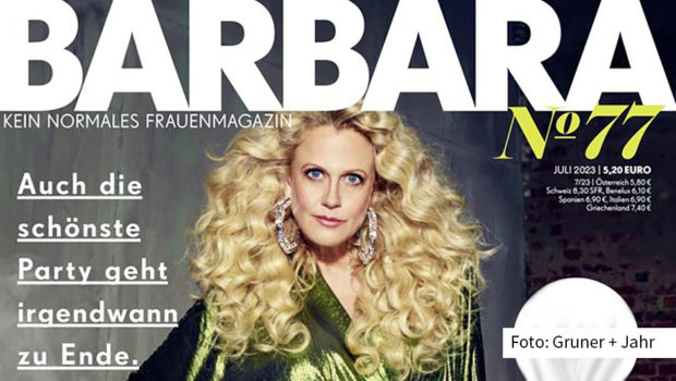 Heute liegt die letzte Ausgabe der Zeitschrift „BARBARA“ am Kiosk. Unter dem Motto „Feierabend“ verabschieden sich Barbara Schöneberger und die Redaktion mit einem Heft, das deutlich macht: Das war kein normales Frauenmagazin. In der deutschen Zeitschriftenlandschaft klafft nun eine Lücke. (Foto: Gruner + Jahr)
