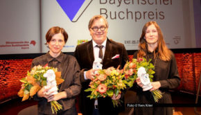 HP_Bayerischer_Buchpreis_2025_preistraeger_ Dorothee Elmiger, Hape Kerkeling, Heike Geißler_Foto Yves Krier