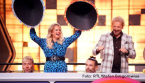 Am vergangenen Samstag waren Barbara Schöneberger und Thomas Gottschalk das Erfolgs-Duo des Abends bei RTL. Ob sie am 10. September wieder gemeinsam antreten, steht noch nicht fest – getreu dem Motto der Live-Show: „Denn sie wissen nicht, was passiert“. (Foto: RTL/Stefan Gregorowius)