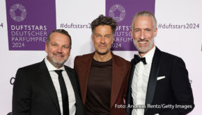 In Düsseldorf wurden zum 32. Mal die „Duftstars“ verliehen. Udo Heuser, der Präsident der Fragrance Foundation Deutschland, und deren Geschäftsführer Andreas Fuhlisch begrüßten zahlreiche prominente Gäste. Zu den Laudatoren gehörte u.a. Schauspieler Wayne Carpendale. (Foto: Andreas Rentz/Getty Images)