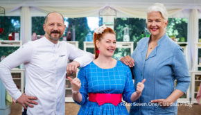 Ab dem 28. August strahlt Sat.1 die zwölfte Staffel von „Das große Backen“ aus. Neben Moderatorin Enie van de Meiklokjes ist auch das bewährte Juroren-Duo, bestehend aus der Tortenspezialistin Betty Schliephake-Burchardt und dem mehrfach ausgezeichneten Spitzenpatissier Christian Hümbs, wieder mit von der Partie. (Foto: Seven.One/Claudius Pflug)