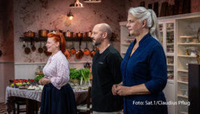 In Sat.1 geht’s am 13. März mit „Das große Promibacken“ langsam auf die Zielgeraden. In der vorletzten Folge entscheidet das Juroren-Duo Christian Hümbs und Bettina Schliephake-Burchardt wer sich einen der begehrten Plätze im Finale in der kommenden Woche sichern kann. (Foto: Sat.1/Claudius Pflug)