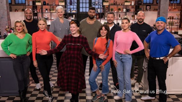 Zum sechsten Mal wollen Promis in Sat.1 zeigen, dass sie auch in der Backstube eine gute Figur machen. Moderatorin Enie van de Meiklokjes führt wieder durch die Show, bei deren Staffelauftakt am heutigen 12. Januar acht Kandidatinnen und Kandidaten an den Start gehen. (Foto: Sat.1/Claudius Pflug)