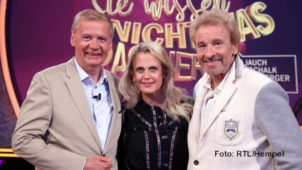 Günther Jauch, Barbara Schöneberger und Thomas Gottschalk wissen nicht, was passiert. Daraus machen sie eine überaus unterhaltsame Spielshow, von der RTL am 3. September die erste von zwei neuen Ausgaben ausstrahlt. (Foto: RTL/Hempel)