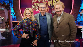 Die Show mit ungewissem Ausgang: Am 1. Juli zeigen RTL und RTL+ die nächste Ausgabe von „Denn sie wissen nicht, was passiert“ mit Barbara Schöneberger, Thomas Gottschalk und Günther Jauch. Weder sie noch das Publikum haben eine Ahnung von dem, was auf sie zukommt. (Foto: RTL/Stefan Gregorowius)
