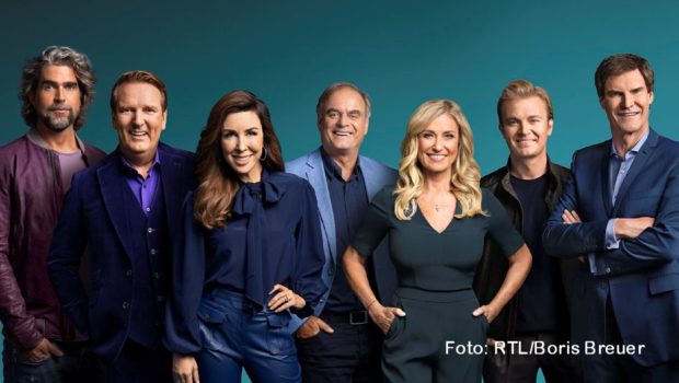 Mit den Investoren Nils Glagau, Ralf Dümmel, Judith Williams, Georg Kofler, Dagmar Wöhrl, Nico Rosberg und Carsten Maschmeyer geht die Vox-Gründershow „Die Höhle der Löwen“ am 29. August in ihre zwölfte Staffel. Dabei gibt’s u.a. ein Wiedersehen mit Fußballstar Michael Ballack. (Foto: RTL/Boris Breuer)