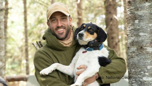 Auf eine zehntätige Abenteuertour durch die Wälder Maines begeben sich unterschiedliche Menschen und ihre Hunde in der neuen Serie „Die Wildnis ruft – Survival-Challenge auf vier Pfoten“. Sie ist ab dem heutigen 21. Januar immer freitags auf National Geographic Wild zu sehen. (Foto: National Geographic)