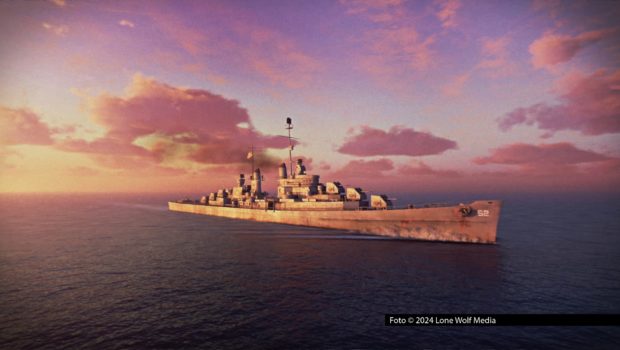 In der neuen National Geographic-Serie „Die verschollenen Schiffe des Zweiten Weltkriegs“ begibt sich ein Team rund um den renommierten Meeresforscher Rob Kraft auf eine einzigartige Tiefsee-Mission. Die erste Folge feiert am 4. September um 20:15 Uhr ihre TV-Premiere. Foto © 2024 Lone Wolf Media