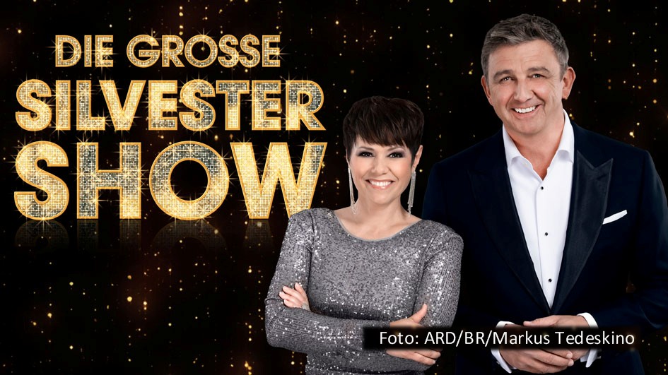 Auch in diesem Jahr setzt die ARD auf Francine Jordi und Hans Sigl als Moderations-Duo für „Die große Silvester Show“. Ausgestrahlt wird die Eurovisions-Sendung am 31. Dezember, ab 20:15 Uhr im Ersten, in ORF 2 und auf SRF 1. (Foto: ARD/BR/Markus Tedeskino)