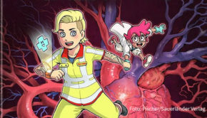 Die bekannte Notfallmedizinerin Dr. Carola Holzner stellt ihr erstes Kinderbuch vor. Unter dem Titel „Doc Caro – Einsatz fürs Herz“ soll es im kommenden Frühjahr im Verlag Sauerländer (Fischer) erscheinen. Die Comic-Zeichnungen stammen von dem Illustrator David Füleki. (Foto: Fischer/Sauerländer)