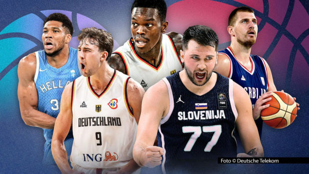 In Lettland, Finnland, Zypern und Polen wird ab dem 27. August die Basketball-Europameisterschaft der Männer ausgetragen. MagentaTV und MagentaSport zeigen alle 76 Spiele des Turniers live. Darüber hinaus ist RTL als Free-TV-Partner u.a. für die Spiele des deutschen Teams mit im Boot. Foto © Deutsche Telekom