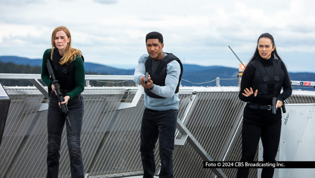 Die Krimiserie „FBI: International“ startet ab dem 24. März exklusiv bei MagentaTV mit der vierten Staffel. Neben der US-amerikanischen Darstellerin Eva-Jane Willis wirken u.a. auch Carter Redwood und Vinessa Vidotto mit. (Foto: 2024 CBS Broadcasting Inc.)