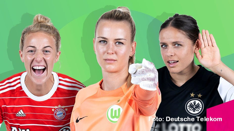 Nach dem starken Auftritt der deutschen Fußballerinnen bei der Europameisterschaft rollt ab dem heutigen 16. September auch wieder der Ball in der Bundesliga. Alle 132 Spiele, u.a. mit den Top-Teams Bayern München, VfL Wolfsburg und Eintracht Frankfurt, sind live bei MagentaTV zu sehen. (Foto: Deutsche Telekom)
