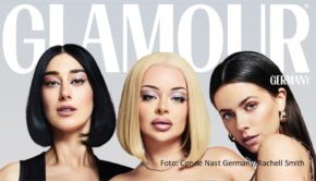 Drei Musik-Stars aus unterschiedlichen Genres bilden das Cover-Trio der aktuellen Ausgabe der Zeitschrift „Glamour“. Elif, Katja Krasavice und Vanessa Mai kommen zudem ausführlich in einem Interview zu Wort, in dem sie u.a. über ihre Erfahrungen als Frauen im Musikbusiness sprechen. (Foto: Condé Nast Germany/Rachell Smith)
