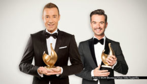 Kai Pflaume und Florian Silbereisen bilden am 12. September das Moderations-Duo, wenn in Leipzig die „Goldene Henne“ 2025 verliehen wird. Zuvor entscheidet das Publikum über die Preisträger in vier Kategorien. Das Voting läuft vom 26. Juni bis zum 9. Juli. Foto © MDR Montage/Uwe Tölle/Superillu