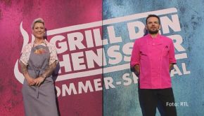 Im Sommerspecial seiner Vox-Show „Grill den Henssler“ bekommt es der titelgebende TV-Koch Steffen Henssler am 15. September u.a. mit Doc Caro zu tun. Die Notärztin und Autorin fordert ihn im kulinarischen Wettbewerb ebenso heraus wie die Schauspielerin Cristina do Rego sowie das Comedy-Duo Özcan Cosar und Bastian Bielendorfer. (Foto: RTL)