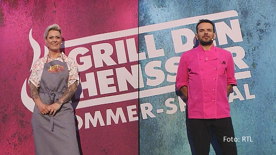 Im Sommerspecial seiner Vox-Show „Grill den Henssler“ bekommt es der titelgebende TV-Koch Steffen Henssler am 15. September u.a. mit Doc Caro zu tun. Die Notärztin und Autorin fordert ihn im kulinarischen Wettbewerb ebenso heraus wie die Schauspielerin Cristina do Rego sowie das Comedy-Duo Özcan Cosar und Bastian Bielendorfer. (Foto: RTL)