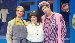 Zurück in die 1960er Jahre ging’s für Thomas Hermanns und seine Ensemble-Kollegen Hans Kittelmann und Marja Hennicke am vergangenen Wochenende bei der Premiere von „Hairspray“ in Nürnberg. Ab Mai soll das Kult-Musical regelmäßig im Opernhaus zu sehen sein. (Foto: smalltalk)