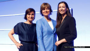 Die TV-Journalistinnen Sandra Maischberger, Maybrit Illner und Pinar Atalay wurden am 26. Juni in Berlin mit dem Horizont Award in der Kategorie „Medien“ ausgezeichnet. Die Jury hob in der Begründung vor allem ihre Leistungen in den Sendungen zum jüngsten Bundestagswahlkampf hervor. Foto © Horizont/Mara Monetti