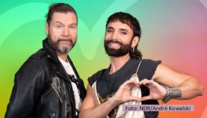 Rea Garvey und Conchita Wurst nehmen als Coaches in der Docutainment-Serie „Ich will zum ESC!“ 15 junge Sängerinnen und Sänger unter die Lupe. Im Live-Finale am 8. Februar wird der letzte freie Startplatz für den deutschen Vorentscheid zum Eurovision Song Contest 2024 vergeben. (Foto: NDR/André Kowalski)