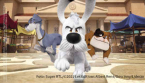 Ab 5. November zeigt Super RTL die Animationsserie „Idefix und die Unbeugsamen“ rund um den Hund des Asterix-Helden Obelix. Zur Einstimmung gibt’s deutschlandweit in rund 250 Kinos Premieren auf der großen Leinwand. Mit dabei ist Sänger Luca Hänni. (Foto: Super RTL/©2021 Les Éditions Albert René/Goscinny/Liderzo)