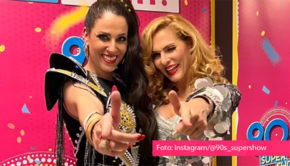 Als Gastmoderatorin neben Mola Adebisi führte Sonya Kraus am 9.November durch die „90s Super Show“ in der Lanxess Arena in Köln. Rund 12.000 Fans feierten dort mit Musik-Acts wie Captain Jack mit Sängerin Illi, Rednex, Alex Christensen und Fab Morvan von Milli Vanilli. (Foto: Instagram/90s_supershow)