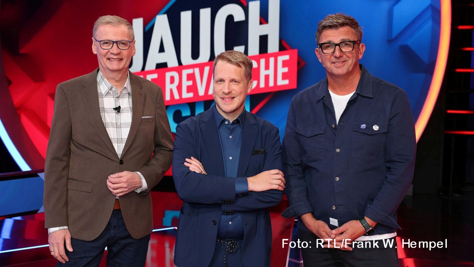 HP_Jauch gegen Sigl - Die Revanche_2022_Günther Jauch, Oliver Pocher, Hans Sigl_Foto RTL_Frank W. Hempel