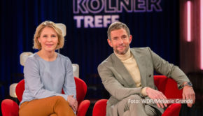 Susan Link und Micky Beisenherz laden am morgigen 10. März wieder zum Kölner Treff im WDR Fernsehen ein. Zu Gast sind ab 22:00 Uhr u.a. Schauspielerin Katharina Thalbach, Moderator Guido Cantz und Psychologe und Autor Rolf Schmiel. (Foto: WDR/Melanie Grande)