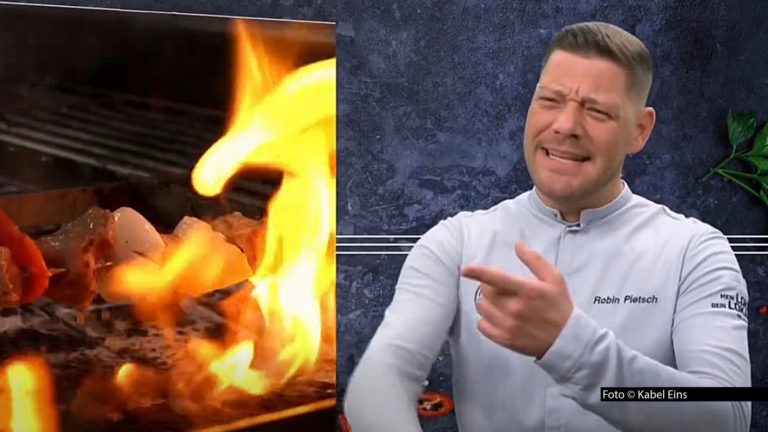 Zwei-Sterne-Koch Robin Pietsch führt ab dem 14. September durch eine neue Woche bei „Mein Lokal, Dein Lokal“ auf Kabel Eins. In Frankfurt und Rodgau laden sich fünf Gastronomen gegenseitig zum „Grill Spezial“ in ihre Restaurants ein. Host und Teilnehmer küren am Ende den Wochensieger. Foto © Kabel Eins