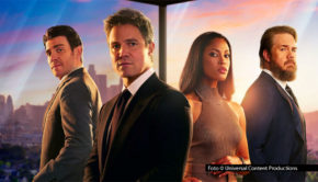 Zu der in New York spielenden Anwaltsserie „Suits“ gibt’s nun ein an der Westküste der USA angesiedeltes Spin-off. „Suits LA“ mit den Hauptdarstellern Bryan Greenberg, Stephen Amell, Lex Scott Davis und Josh McDermitt startet am 17. April in Deutschland exklusiv bei MagentaTV+. (Foto © Universal Content Productions)