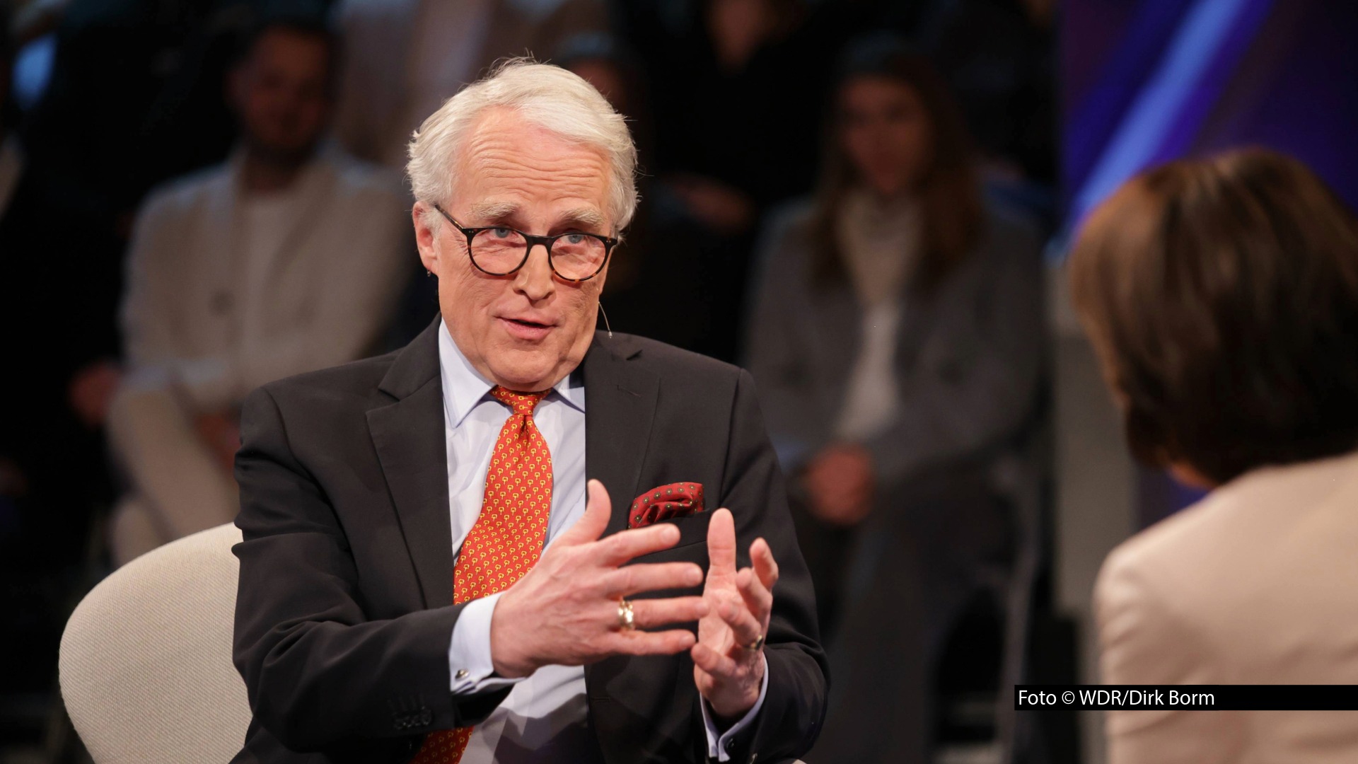 Der frühere deutsche Botschafter in Moskau, Rüdiger von Fritsch, ist am 20. Mai zu Gast in einer neuen Ausgabe der ARD-Talkshow „Maischberger“. Themen des Abends sind das Umfragetief von Schwarz-Rot, die Lage der deutschen Wirtschaft und die Rolle Russlands in der Weltpolitik. Foto © WDR/Dirk Borm