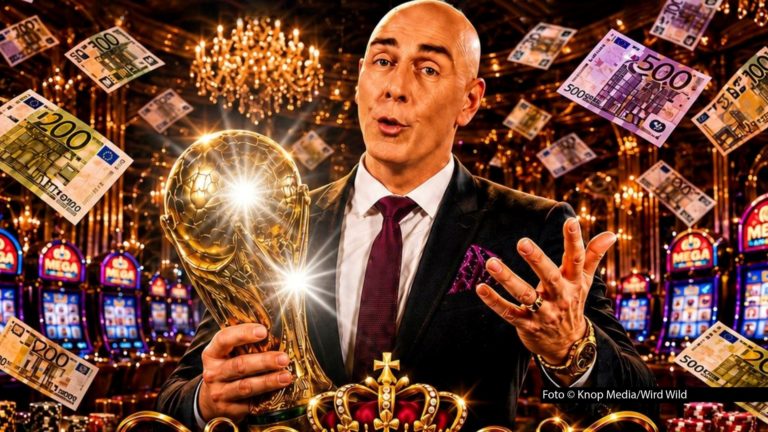 Zur Fußball-Weltmeisterschaft besingt Comedian Matze Knop nicht nur den FIFA-Präsidenten Infantino, sondern öffnet auch das „WM-Studio“ mit seinen Podcast-Kollegen Reiner Calmund und Tobias Holtkamp in einer neuen Ausgabe von „Echte Champions XXL“. Foto © Knop Media/Wird Wild