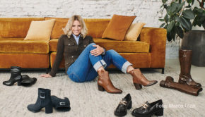 Großer Auftritt auf der MICAM Milano: Im Rahmen der internationalen Schuhmesse wurde in Mailand bekannt gegeben, dass die deutsche Schuhmarke „Marco Tozzi“ in Italien ab sofort mit Star-Moderatorin Michelle Hunziker Fuß fassen will. (Foto: Marco Tozzi)