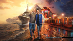 Die Spitzenköche Frank Rosin und Alexander Kumptner stellen sich in ihrer neuen Kabel Eins-Serie gegenseitig die Aufgabe, unterschiedlichste Lebenswelten zu erkunden – von der Marine bis hin zum Metal-Festival. Insgesamt vier Folgen werden ab 27. November ausgestrahlt. Foto © Joyn/Michael de Boer