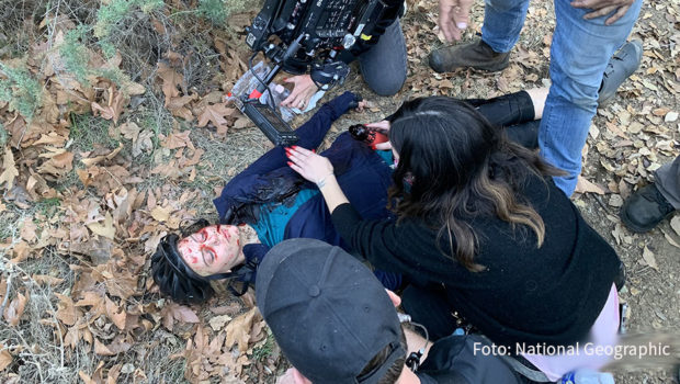 In welchen Situationen Menschen „Hilfe, ich wurde gebissen!“ schreien, macht National Geographic Wild ab morgen deutlich. Immer freitags steht dort nämlich die genauso betitelte neue Serie auf dem Programm. Gezeigt wird, was passiert, wenn sich Mensch und Wildnis zu nahe kommen. (Foto: National Geographic)