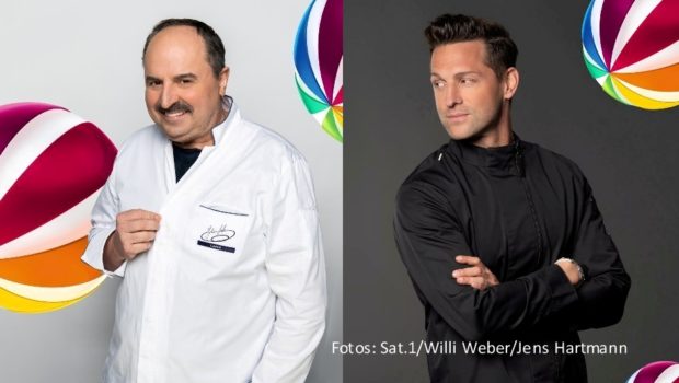 Sat.1 hat den Start von zwei Shows mit prominenten TV-Köchen angekündigt, die werktags im Nachmittagsprogramm ausgestrahlt werden sollen. Vor Johann Lafers neuem Format „Drei Teller für Lafer“ sucht Alexander Kumptner in „Das Schnäppchenmenü“ das beste Low-Budget-Essen. (Fotos: Sat.1/Willi Weber/Jens Hartmann)