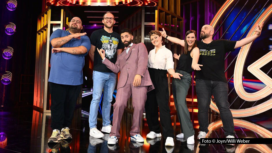 HP_Quatsch Comedy Show_Bora, Sven Bensmann, Khalid Bounouar, Tahnee, Sara Karas, Ingmar Stadelmann_Foto Joyn_Willi Weber